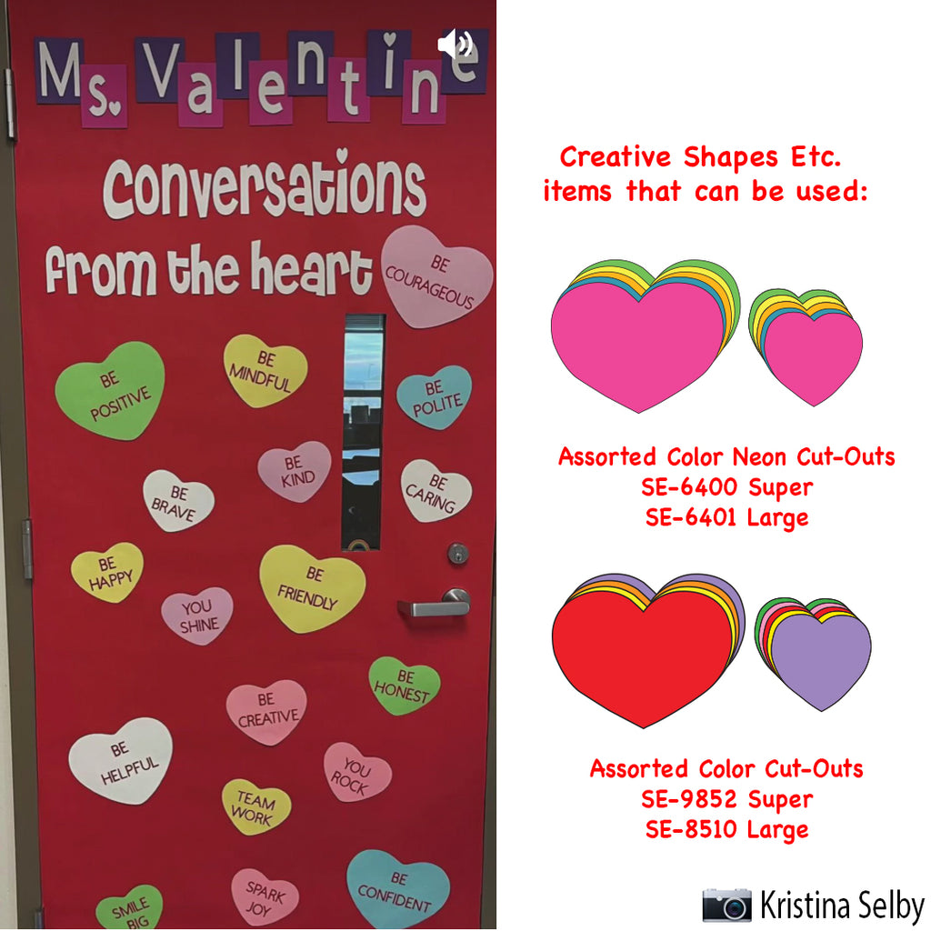Spread some love this Valentine's Day with positive classroom door designs!