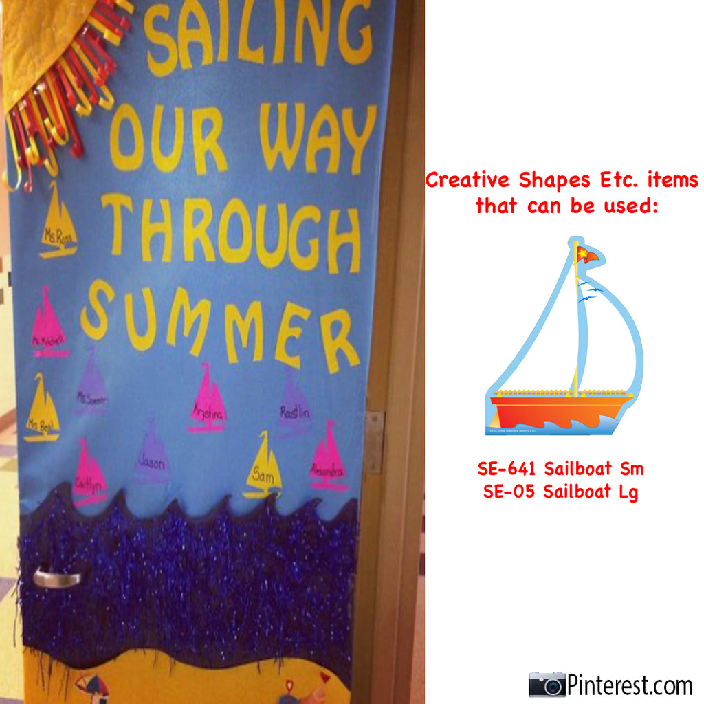 Sail Through The Summer With A Fun Classroom Door Design | Creative Shapes Etc.