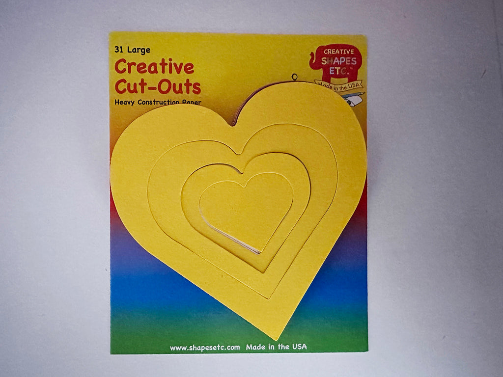 Heart Large Tri-Color Creative Foam Cut-Outs