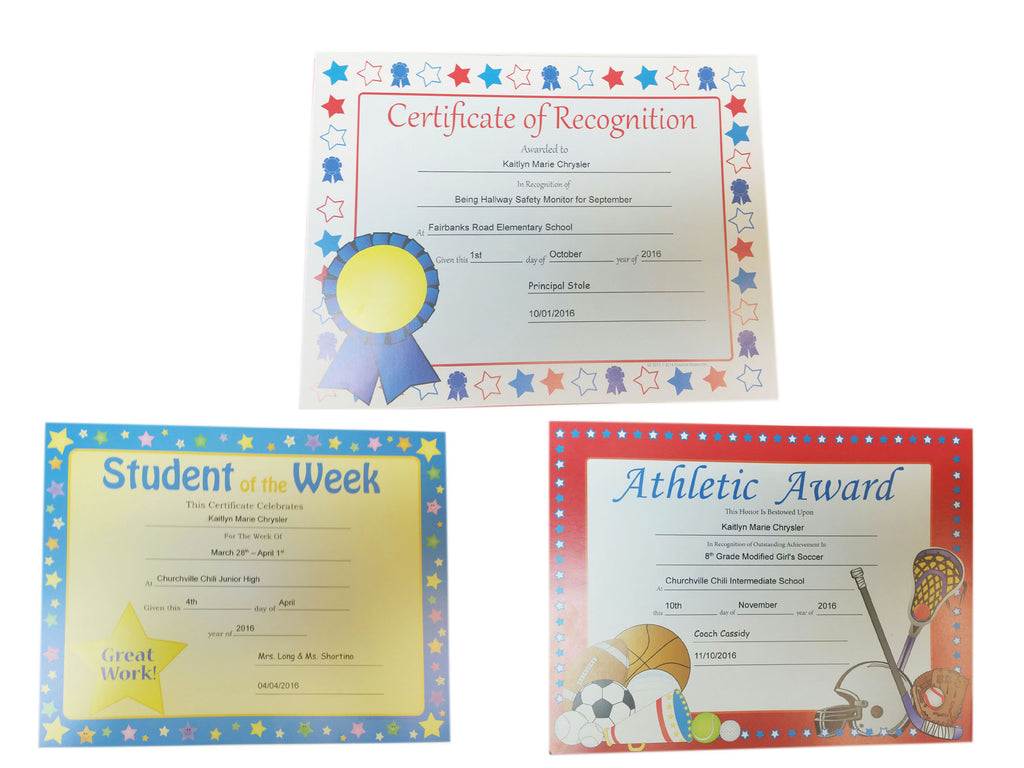 Student Of The Week Certificate Template