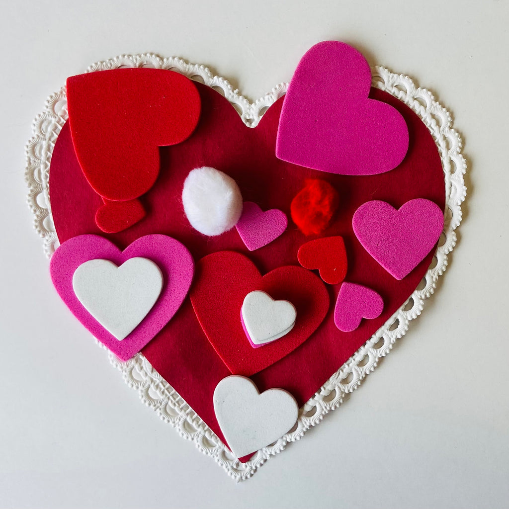 Large Single Color Creative Foam Cut-Outs - Heart