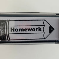 Self Inking Teacher Stamp - Homework - Creative Shapes Etc.