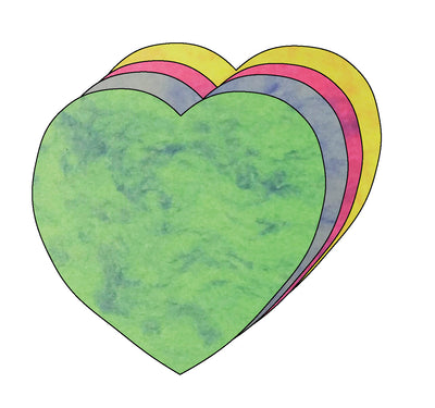 Heart Marble Assorted Color Creative Cut-Outs- 3