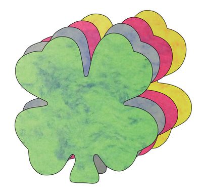 Four Leaf Clover Marble Assorted Color Creative Cut-Outs- 3