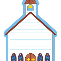 Large Notepad - Church - Creative Shapes Etc.
