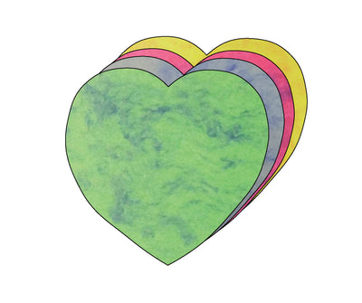 Heart Marble Assorted Color Creative Cut-Outs, 5.5