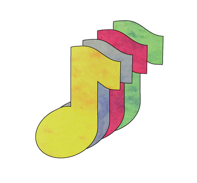 Music Note Marble Assorted Color Creative Cut-Outs- 5.5