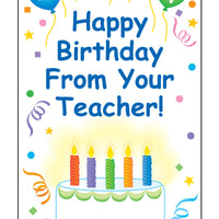 "From Your Teacher" Bookmarks - Birthday - Creative Shapes Etc.