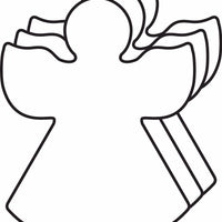 Small Single Color Cut-Out - Angel - Creative Shapes Etc.