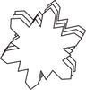 Magnets - Large Single Color Snowflake - Creative Shapes Etc.