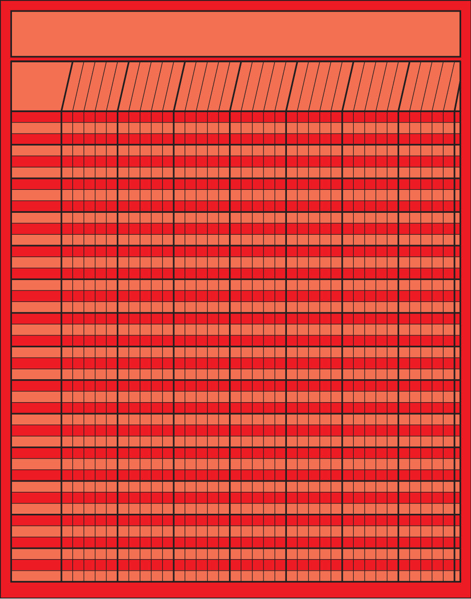 Vertical Chart - Red - Creative Shapes Etc.