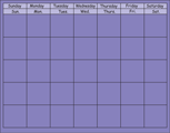 Horizontal Calendar - Lavender - Creative Shapes Etc.