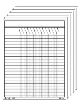 Vertical Chart - Set of 12 White - Creative Shapes Etc.