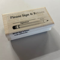 Teacher's Stamp - Sign & Return - Creative Shapes Etc.