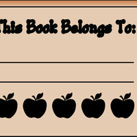 Teacher's Stamp - Apple Book Belongs - Creative Shapes Etc.