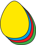 Egg Assorted Color Creative Cut-Outs- 5.5