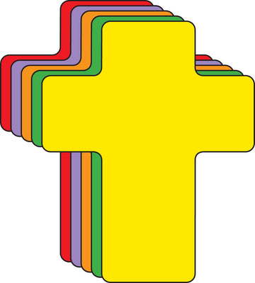 Cross Assorted Color Creative Cut-Outs- 5.5