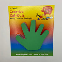 Hand Assorted Colors Creative Cut-Outs- 3” - Creative Shapes Etc.