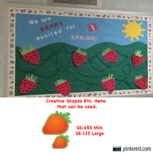 Create a Berry Themed Spring Bulletin Board with Strawberry Notepads!