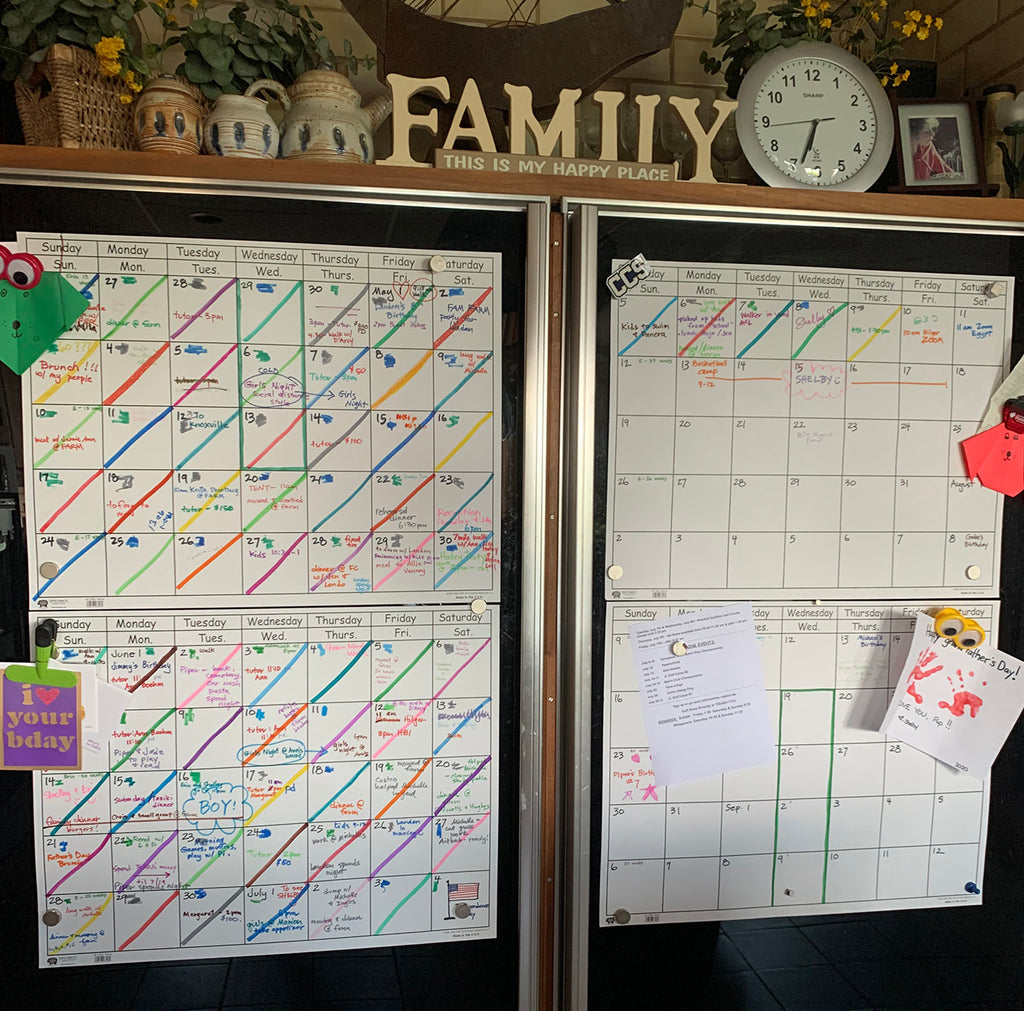 Calendar's are great for organizing family schedules!