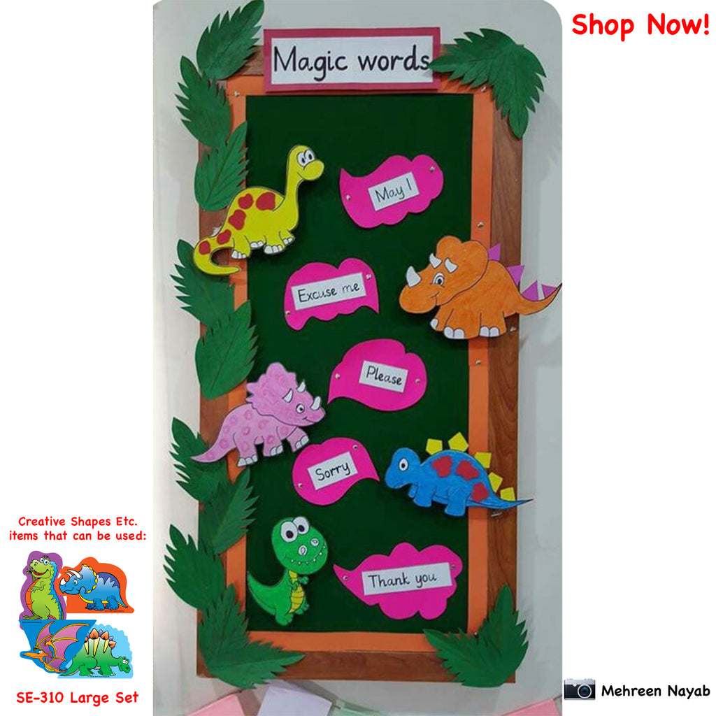 Dinosaur Magic Words Board