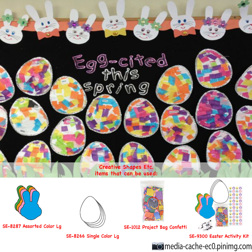 Decorate Bunnies and Easter Eggs for a fun Spring Craft for Kids!