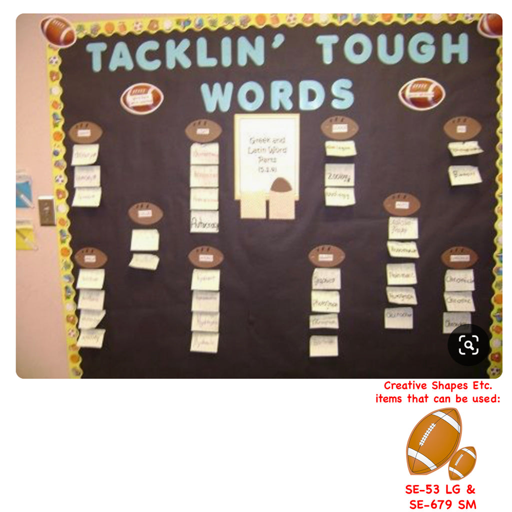 Tacklin' Tough Words - Football Themed Word Board
