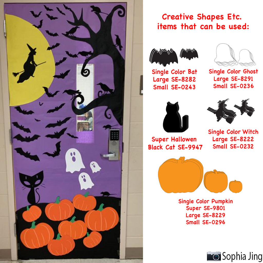 Make your classroom the spooky place to be with a haunted Halloween themed door!