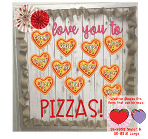 Heart Pizza Bulletin Board