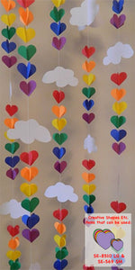 Rainbow Heart Garland Idea