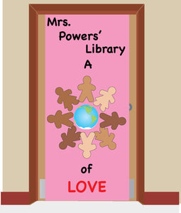 A World of Love Library Door Design
