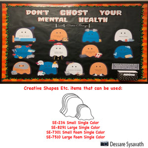 Don't ghost your mental health this Halloween Season with this bulletin board reminder!