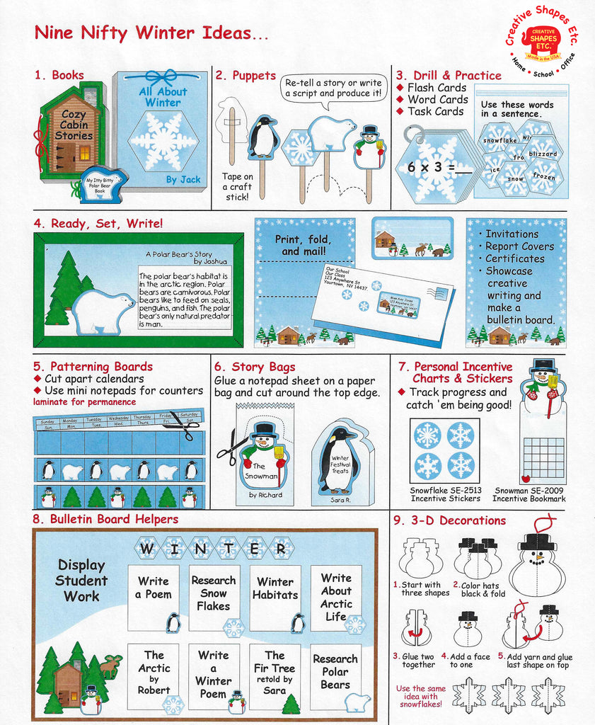 Nine Nifty Winter Ideas (NEW How-to sheet available!)