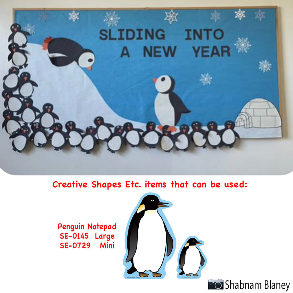 Slide Into a New Year with this Winter Themed Bulletin Board!