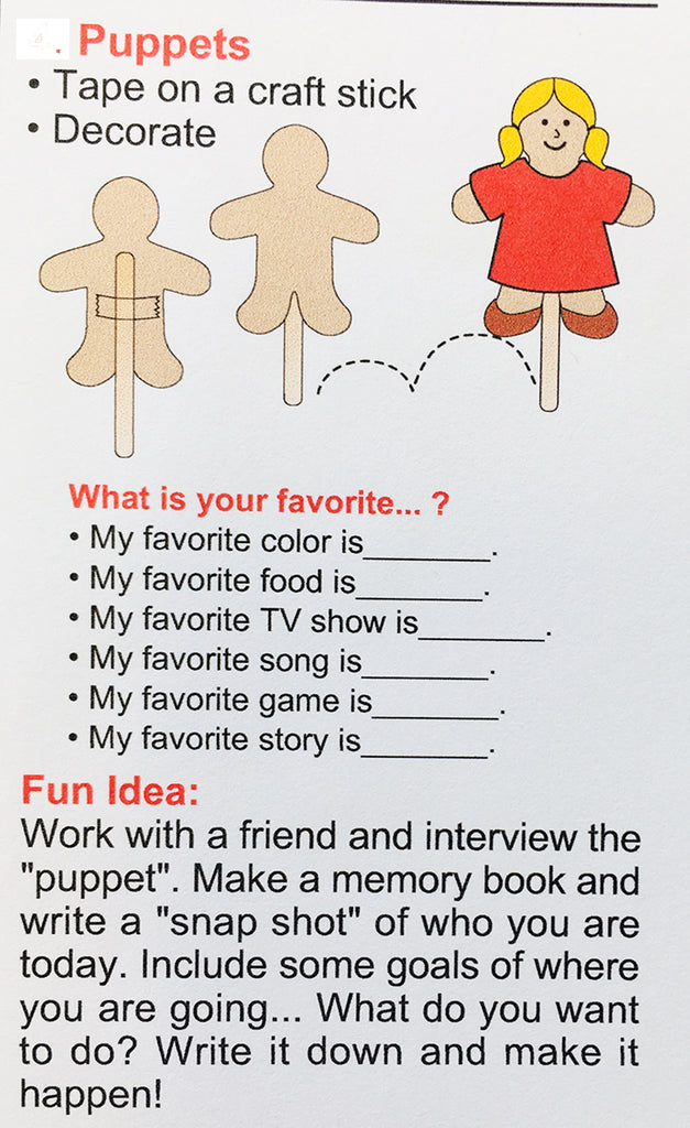 Puppet Talk Activity Puppet Activity