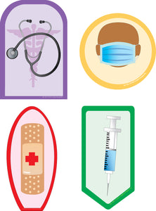 Add flair to your health related bulletin boards with our new Medical Variety Accents!