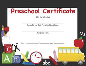 Preschool Certificates