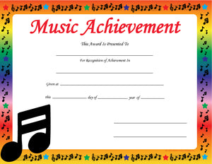 Celebrate Your Students Musical Achievements with our New Recognition Certificate!