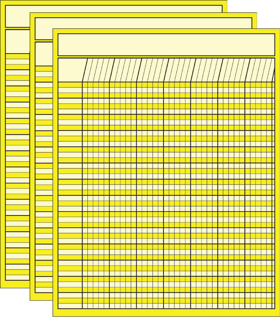 Vertical Yellow Laminated Incentive Charts are available now!