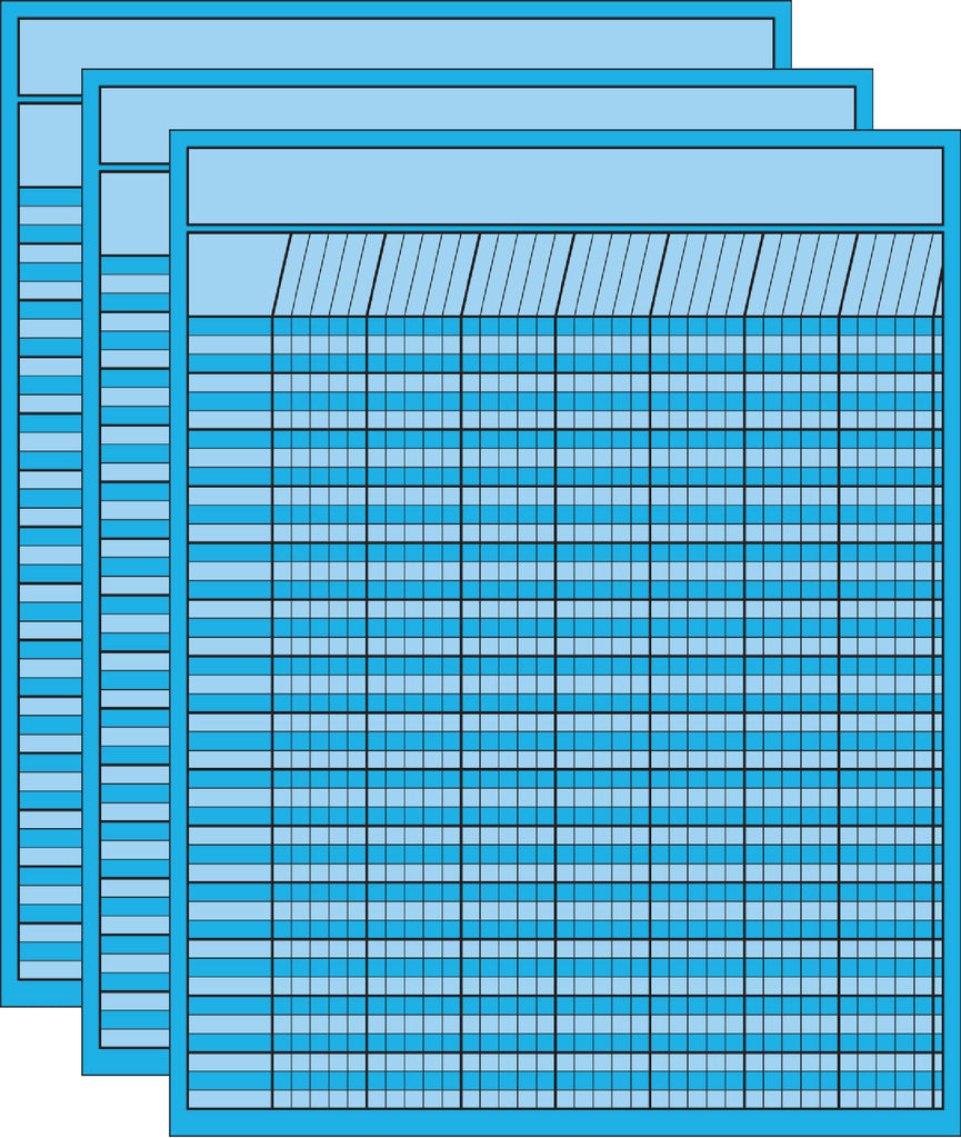 Multi Use Vertical Blue Laminated Incentive Charts are available now!