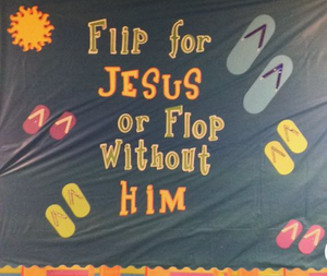 Flip for Jesus Bulletin Board