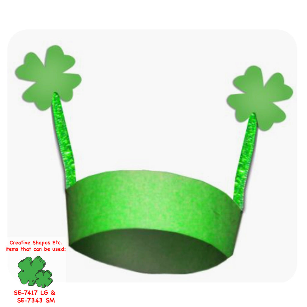 Create this fun clover crown to wear on St. Patrick's Day!