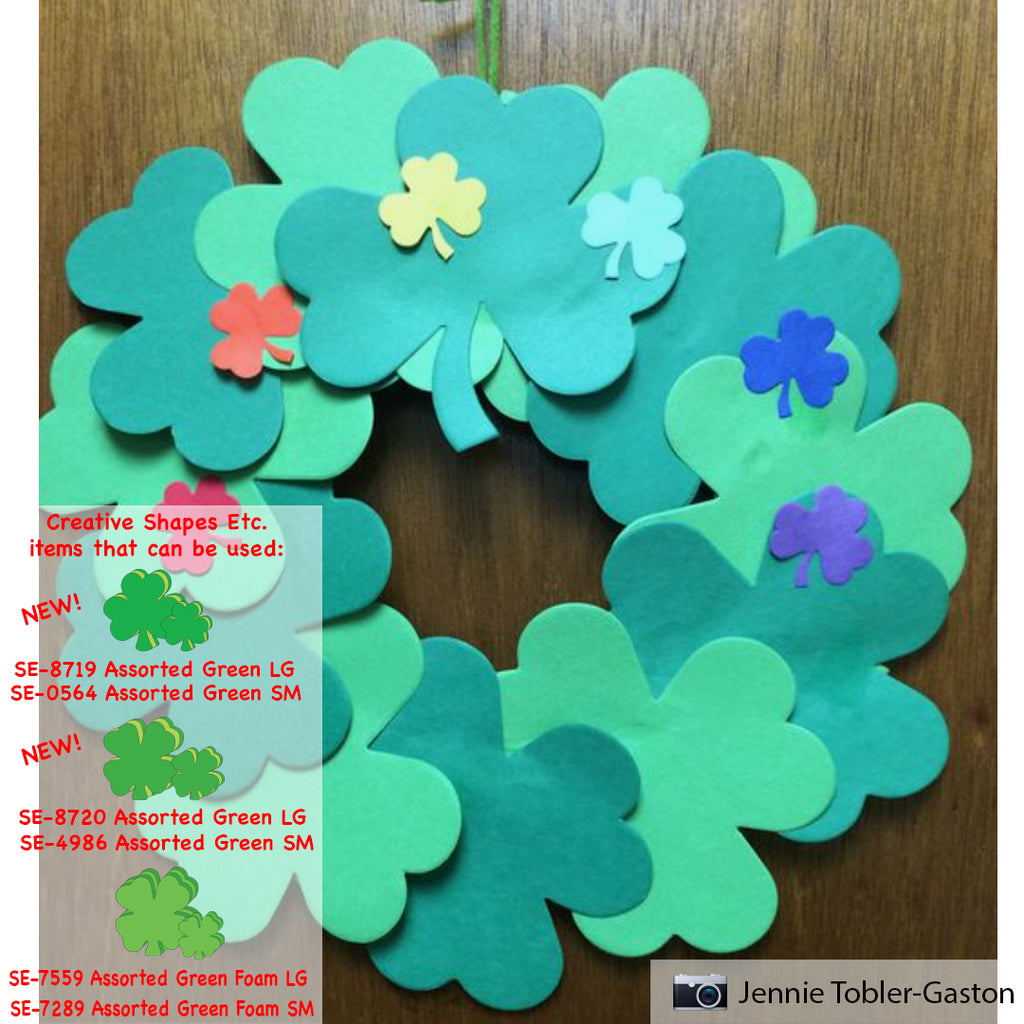 Create A Shamrock Wreath For A Cute St. Patrick's Day Decoration!