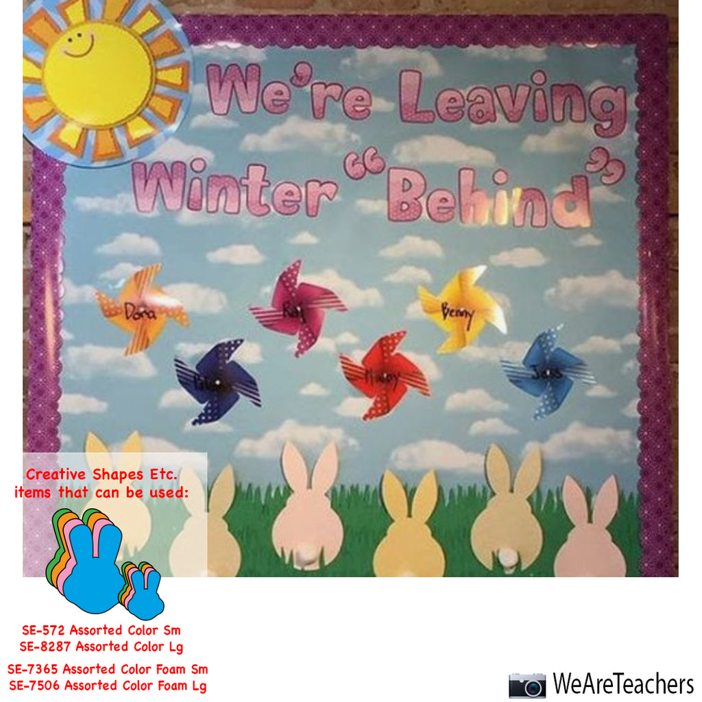Create Spring Themed Bulletin Boards with Bunny Cut-Outs!