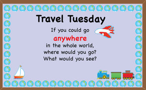 Travel to New Destinations with this Travel Tuesday Bulletin Board Design!