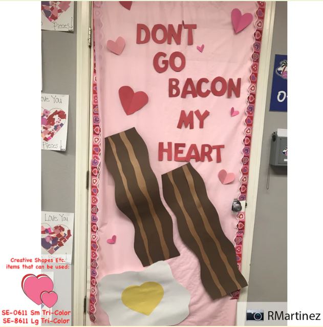 Use hearts for unique Valentine's Day classroom doors!