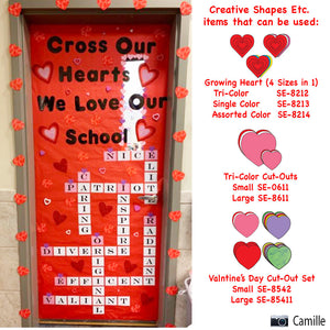 Don't Be Puzzled By This Fun Crossword Themed Door for Valentine's Day!