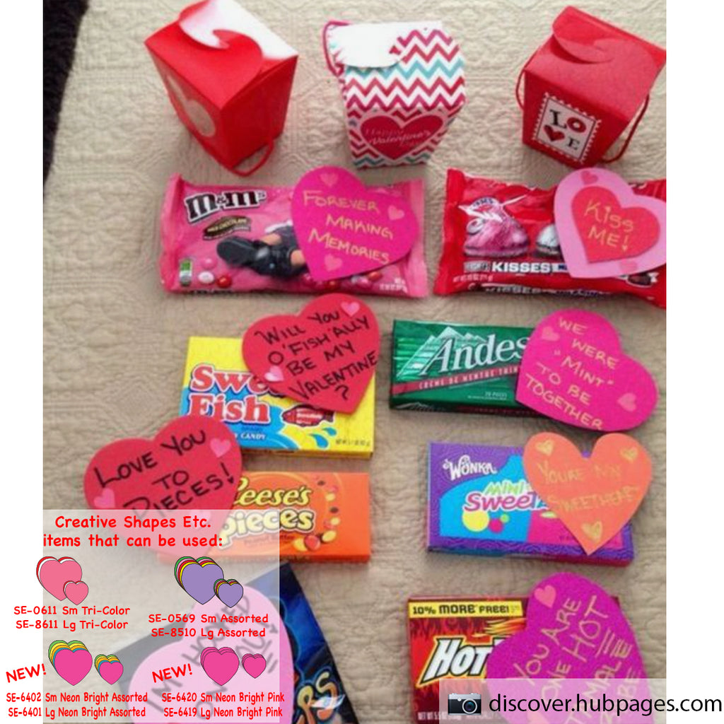 Add Heart Messages to Treats For Classmates or Coworkers this Valentine's Day!
