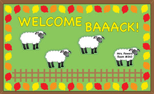 Welcome Baaack to School with this fun Sheep themed Fall Bulletin Board!