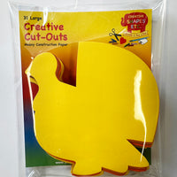 124 Pcs Thanksgiving Turkey Large Assorted Color Cut-Outs - 5.5in - Creative Shapes Etc.